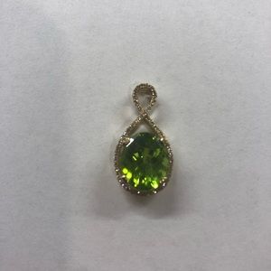 Peridot and Diamond Pendant